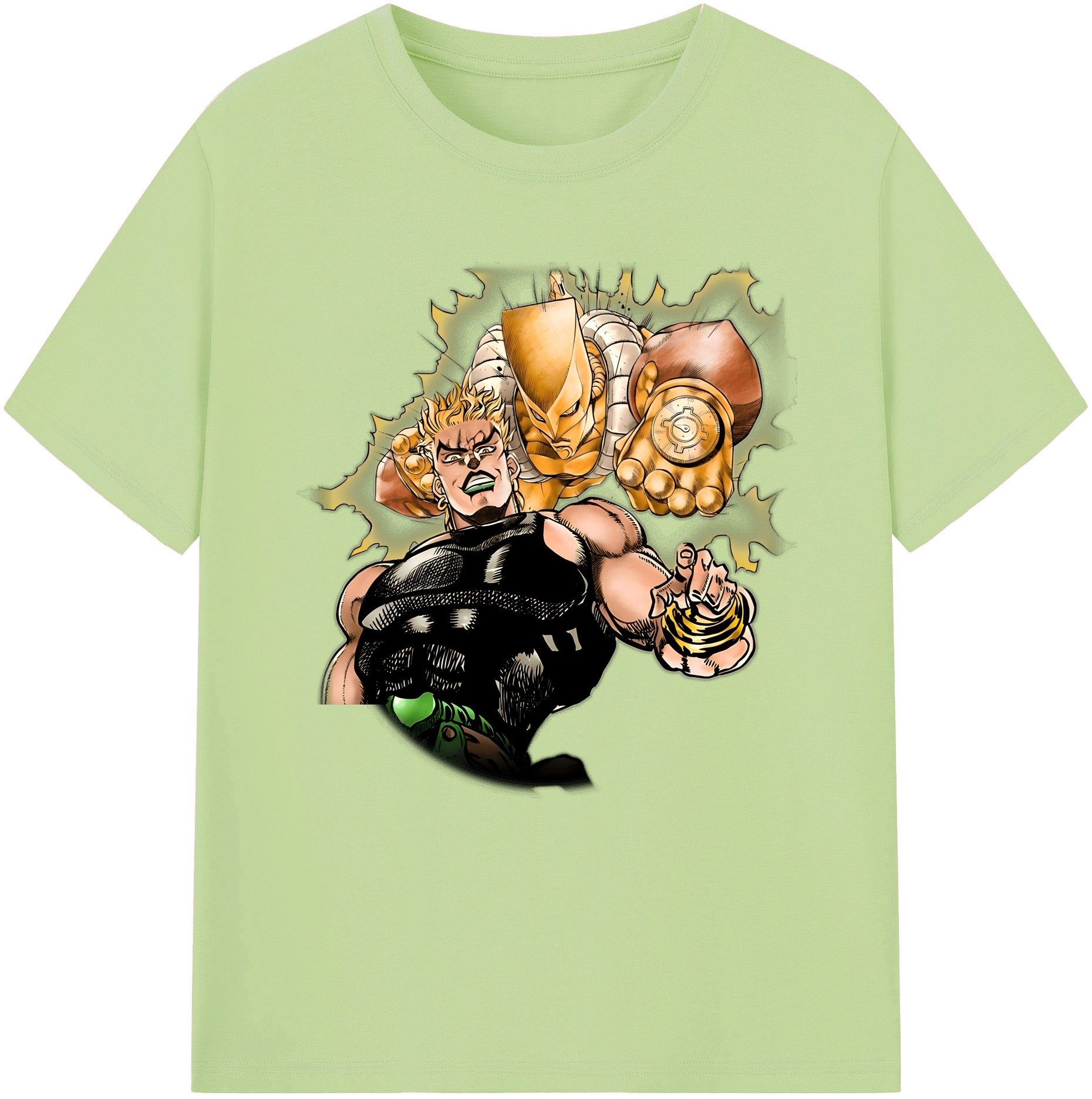 （画像用） ジョジョの奇妙な冒険 ディオ?ブランドー JoJo's Bizarre Adventure Dio Brando 綿100％半袖Tシャツ（フロントプリント）